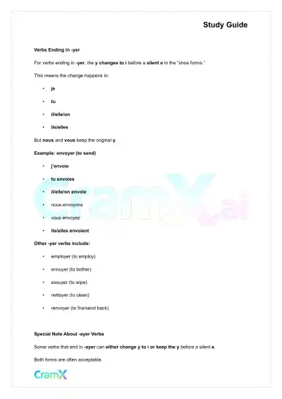 French II – Basic Verbs - Page 6 preview image