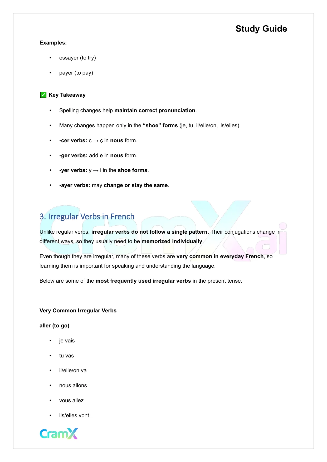 French II – Basic Verbs - Page 7 preview image