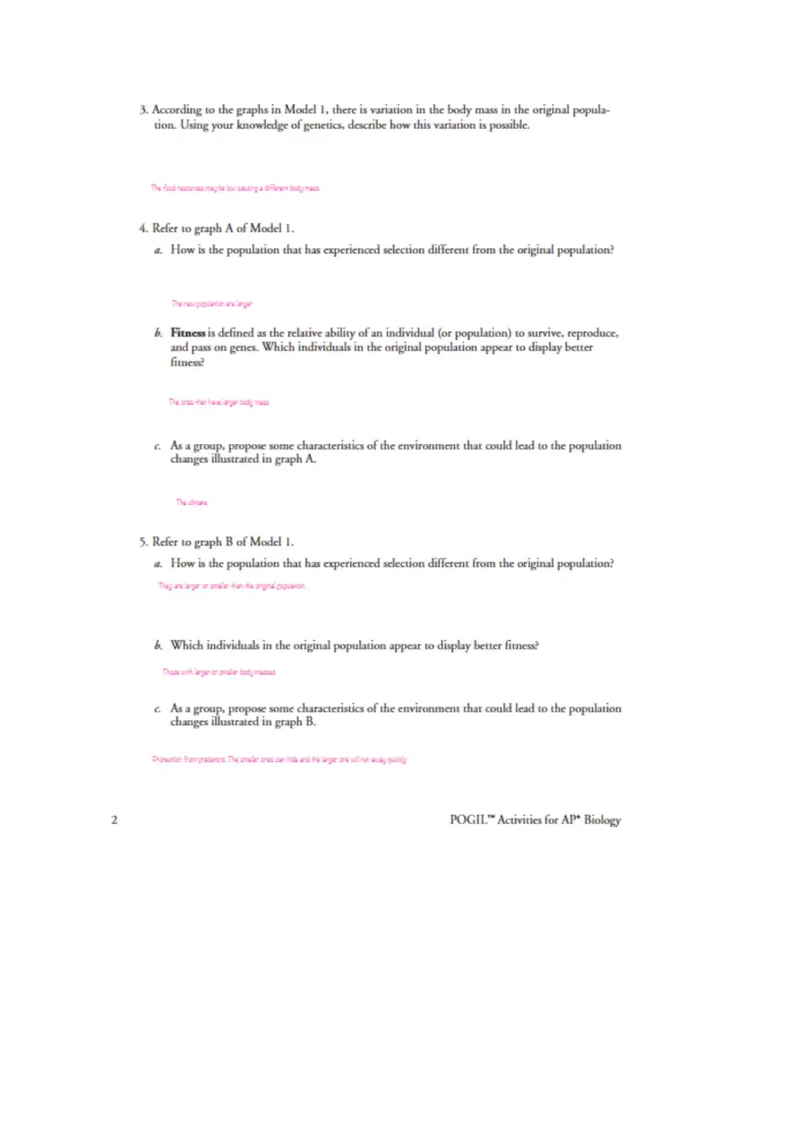 Selection and Speciation, page 2