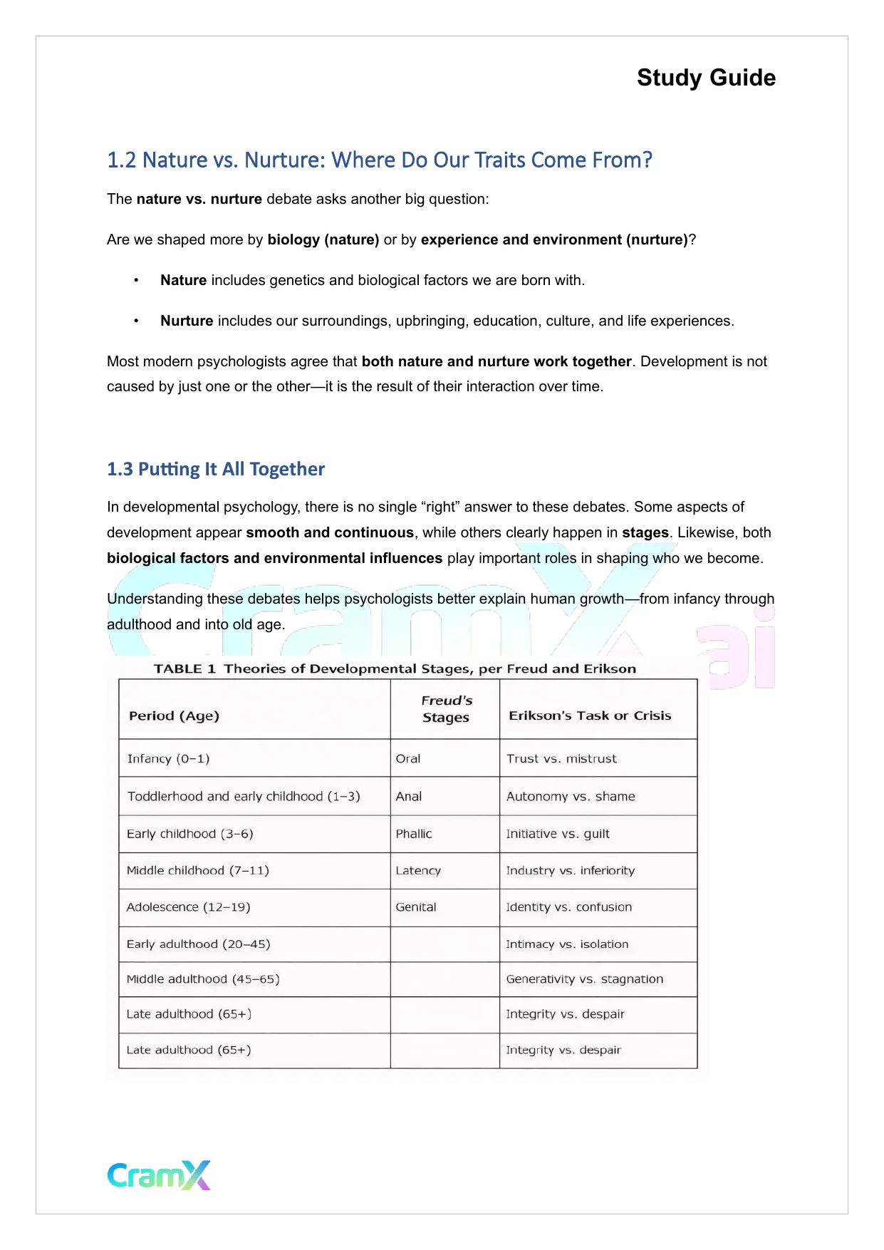 Developmental Psychology - Introduction to Developmental Psychology.docx - Page 2 preview image