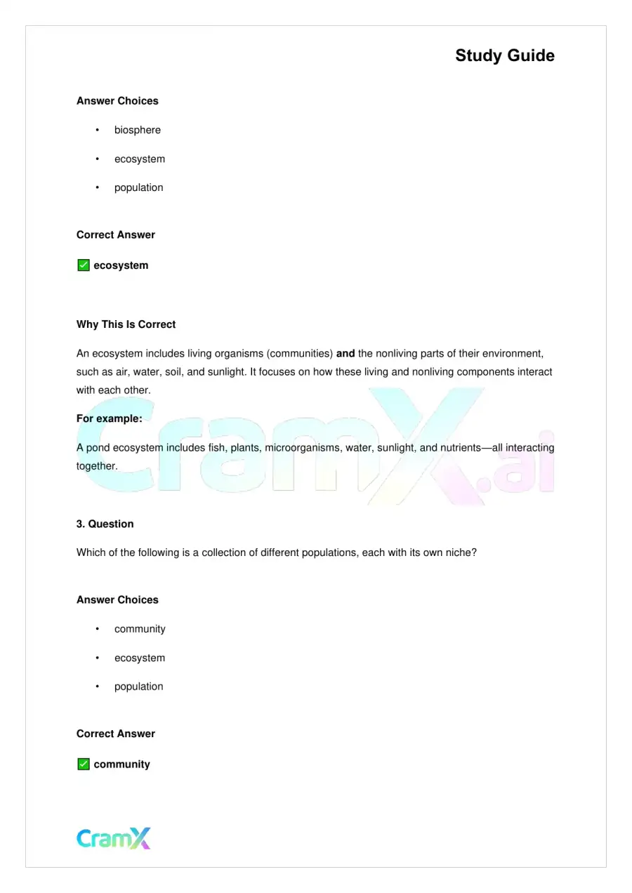 Biology - Ecology, page 2