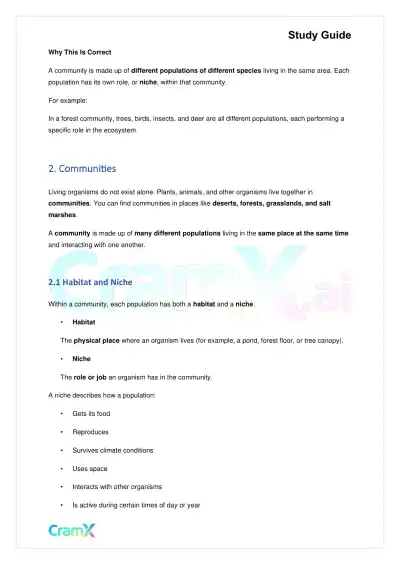 Biology - Ecology - Page 3 preview image