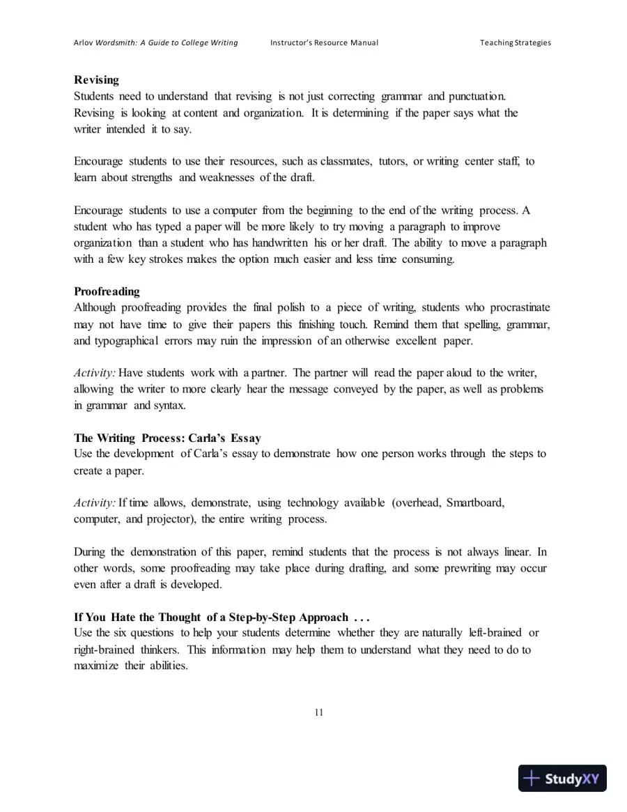 Wordsmith: A Guide to College Writing, 7th Edition Class Notes, page 15
