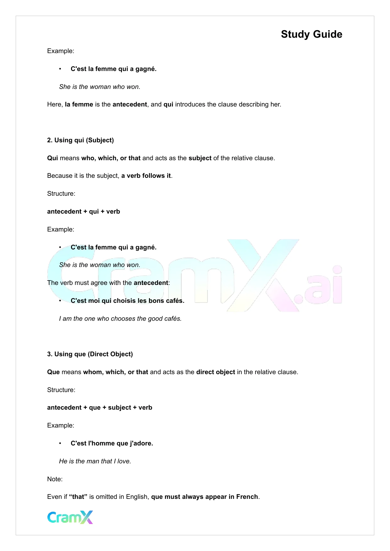 French I - Pronouns - Page 5 preview image