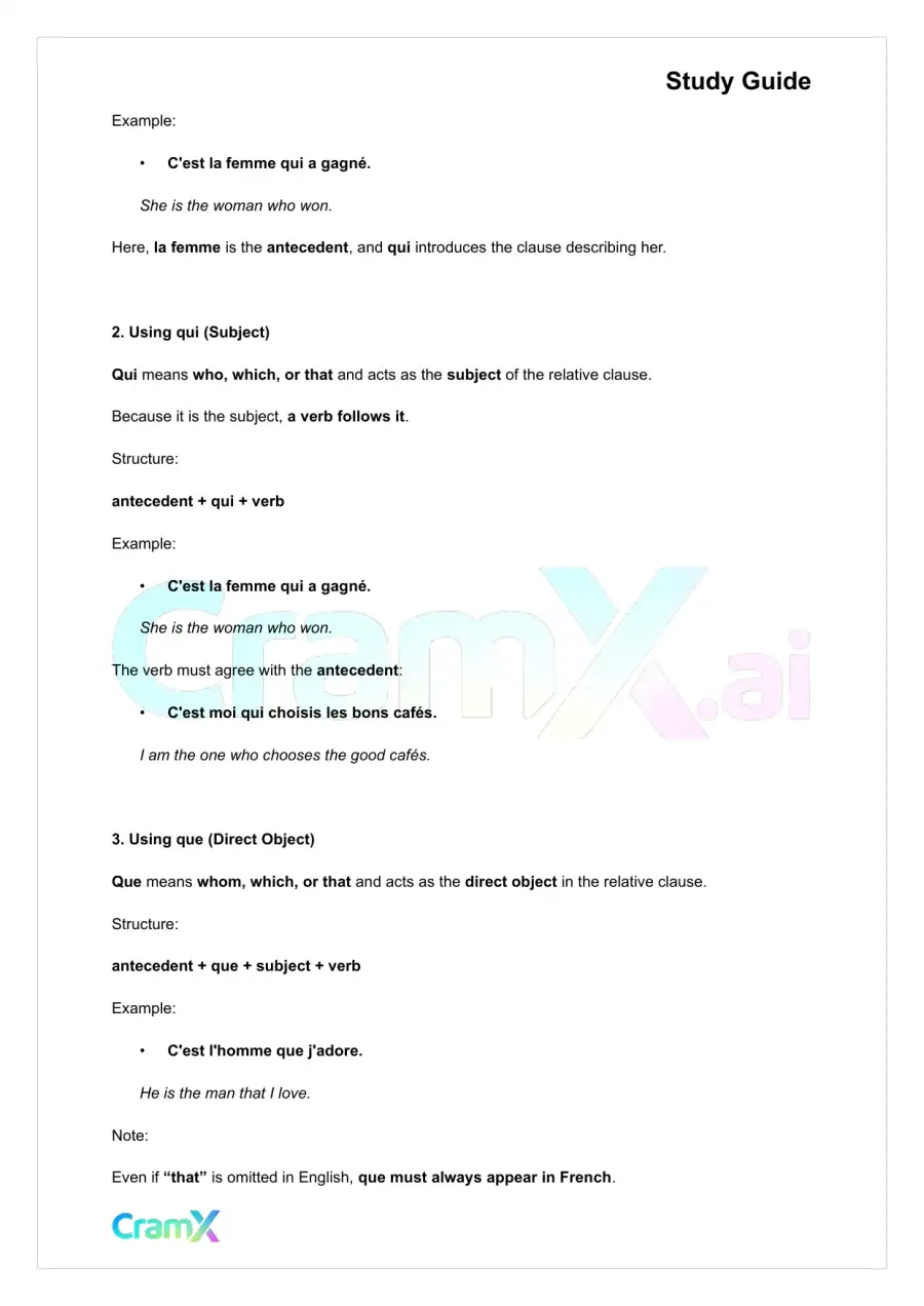 French I - Pronouns, page 5