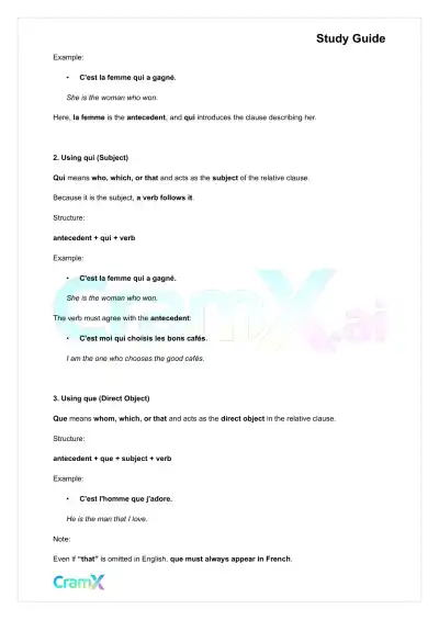 French I - Pronouns - Page 5 preview image