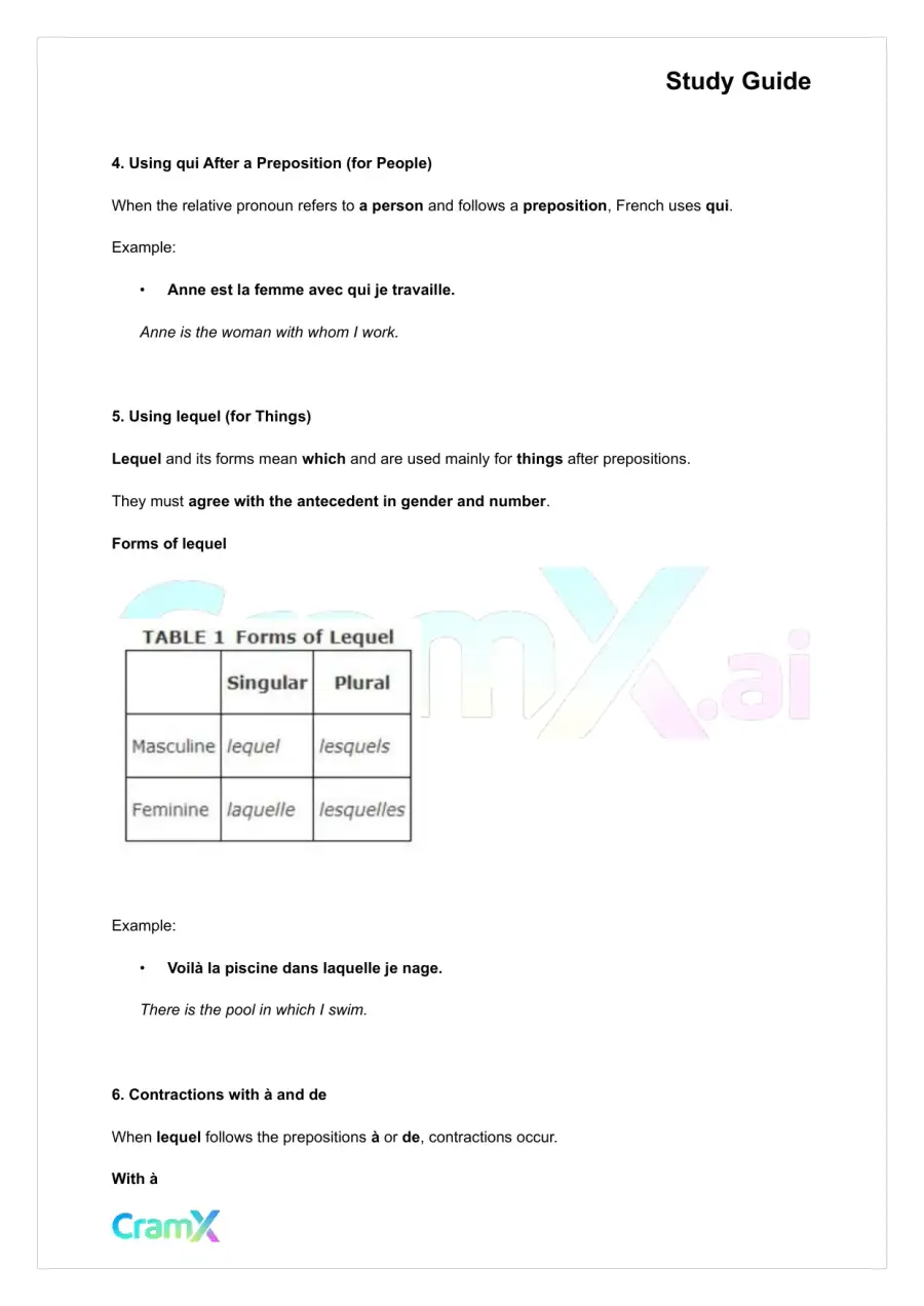 French I - Pronouns, page 6