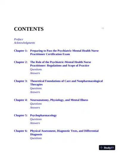 The Psychiatric-Mental Health Nurse Practitioner Certification Review Manual (2020) - Page 10 preview image