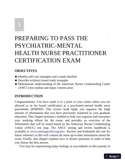 The Psychiatric-Mental Health Nurse Practitioner Certification Review Manual (2020) - Page 16 preview image