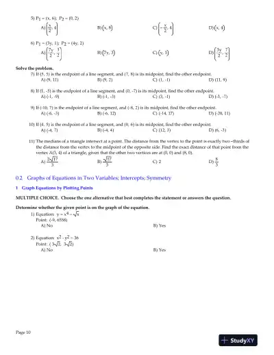 Solution Manual for College Algebra Concepts Through Functions, 3rd Edition - Page 11 preview image