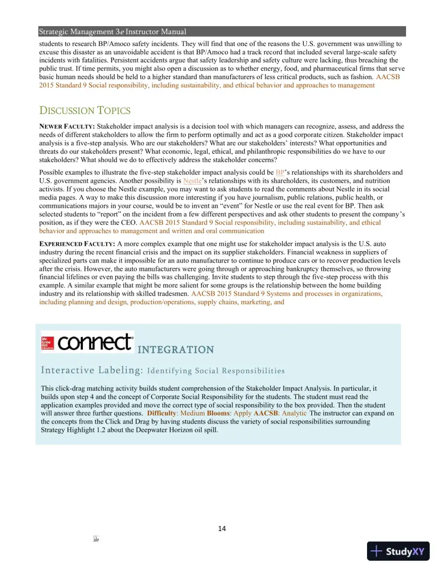 Strategic Management 3rd Edition Solution Manual, page 12