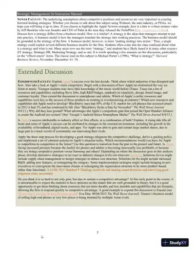 Strategic Management 3rd Edition Solution Manual - Page 5 preview image