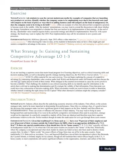 Strategic Management 3rd Edition Solution Manual - Page 8 preview image