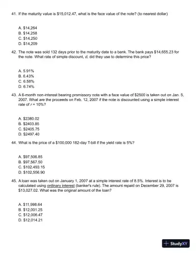 Mathematics of Finance 8th Edition Test Bank - Page 11 preview image