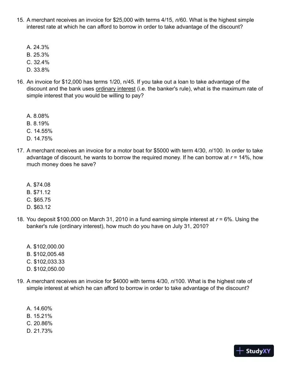 Mathematics of Finance 8th Edition Test Bank, page 5