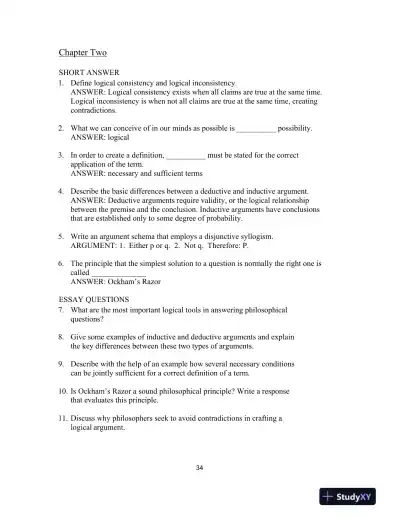 Test Bank for Ultimate Questions: Thinking about Philosophy, 4th Edition - Page 4 preview image