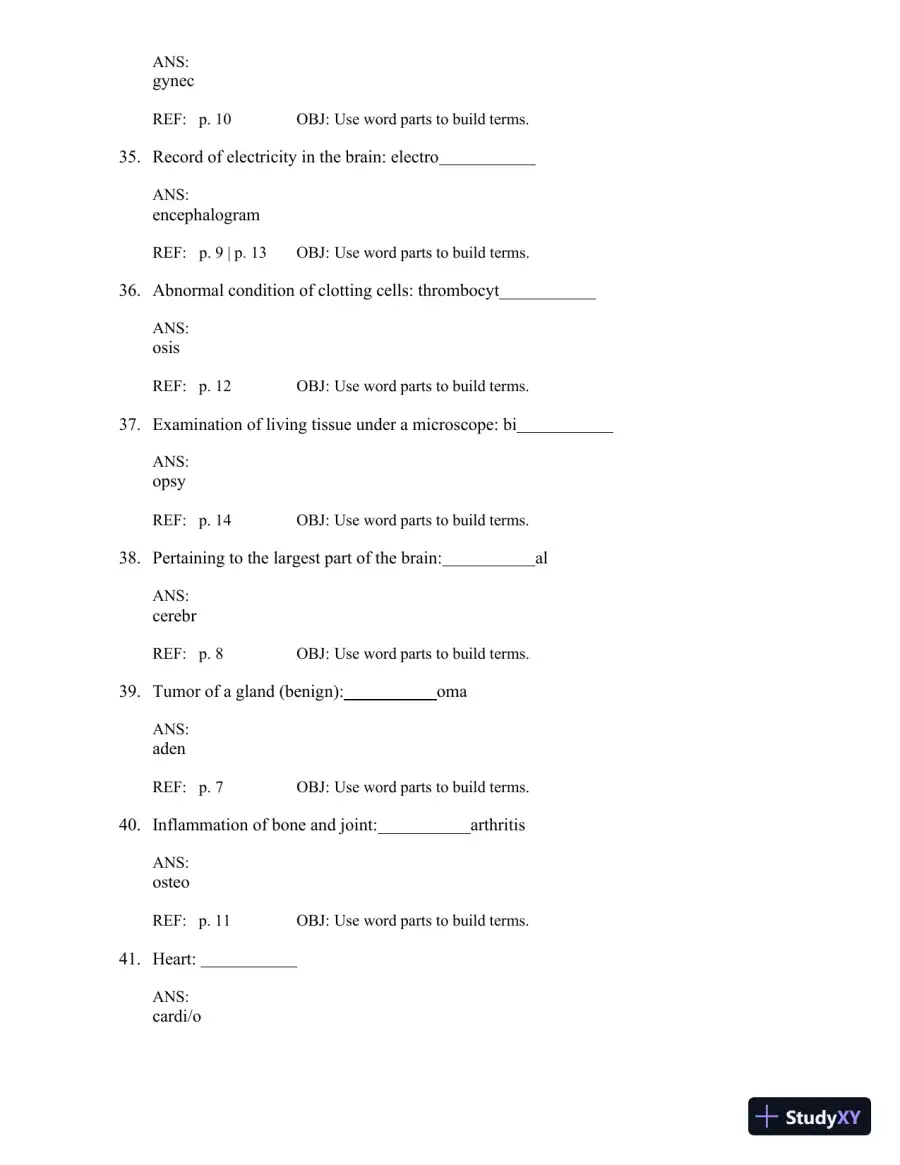 Test Bank for The Language of Medicine, 12th Edition (Chapters 1-21), page 24