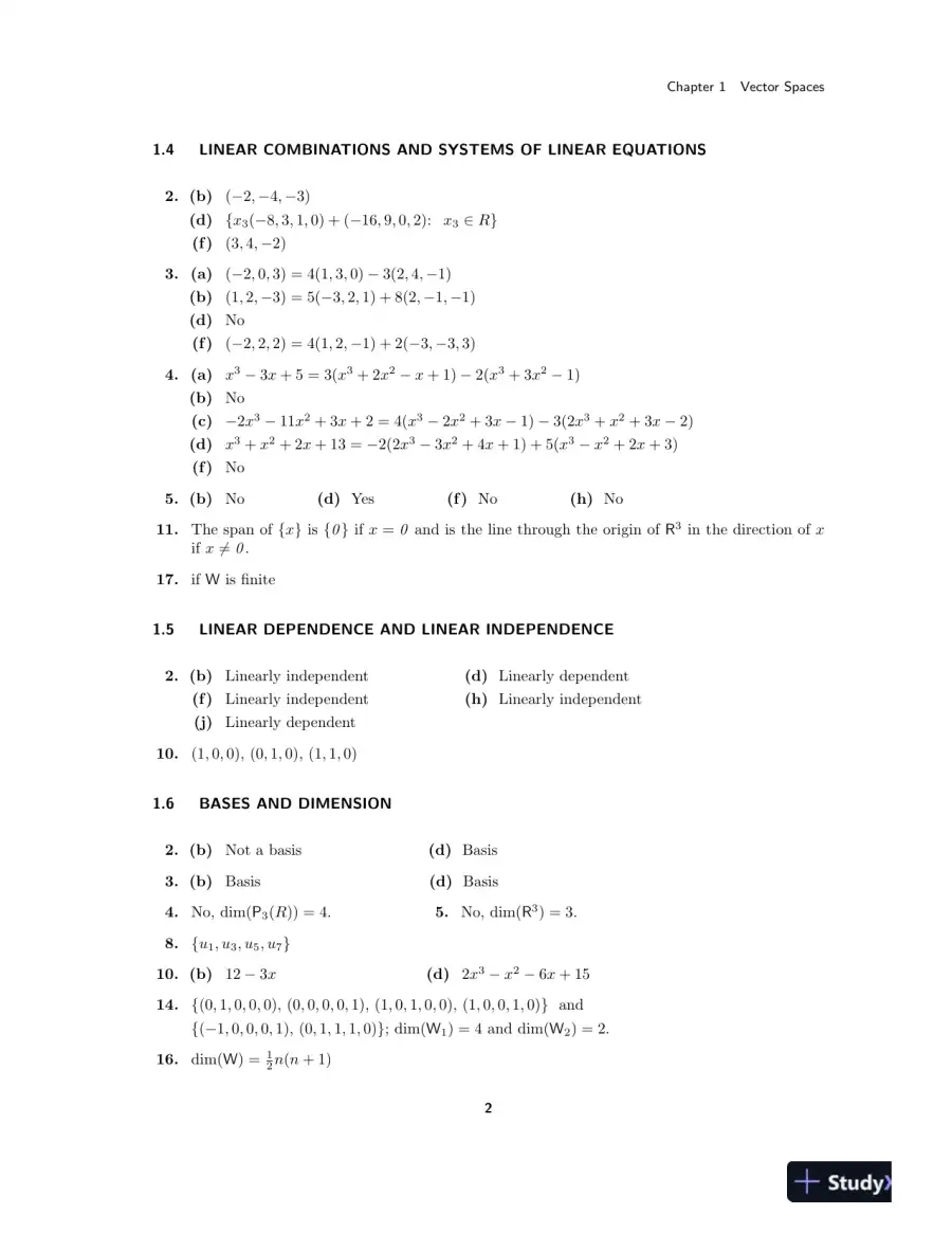 Solution Manual for Linear Algebra, 5th Edition, page 6