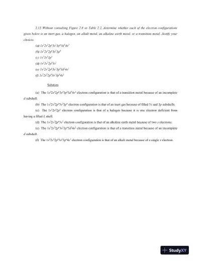 Solution Manual for Materials Science and Engineering: An Introduction, 10th Edition - Page 15 preview image