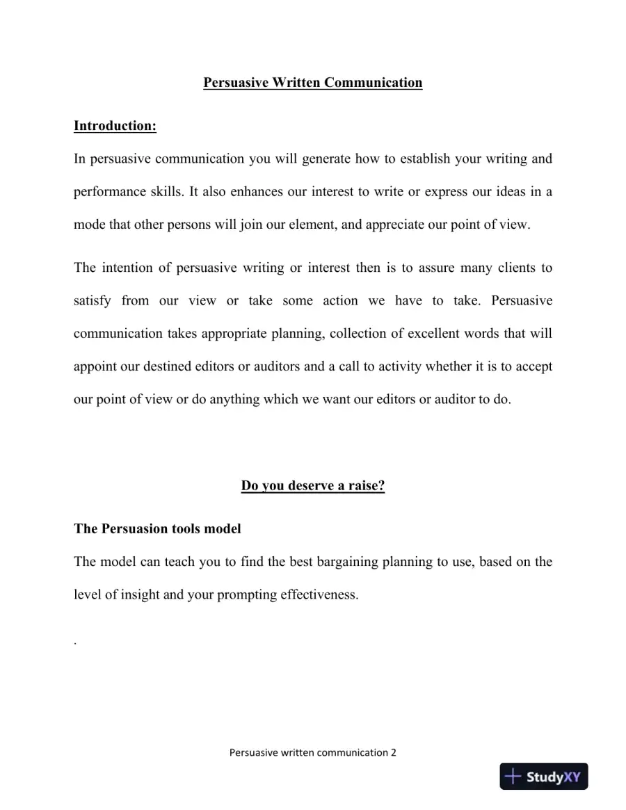 Persuasive Written Communication, page 3