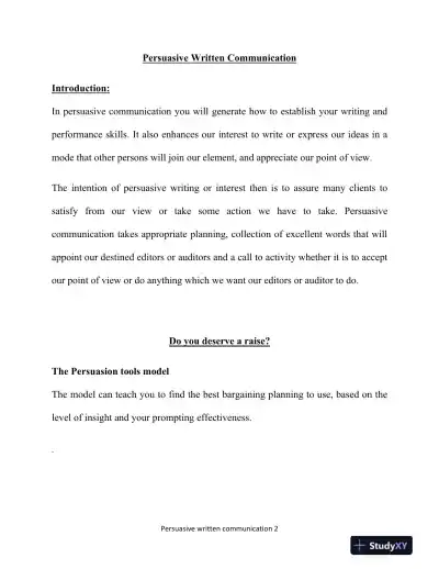 Persuasive Written Communication - Page 3 preview image