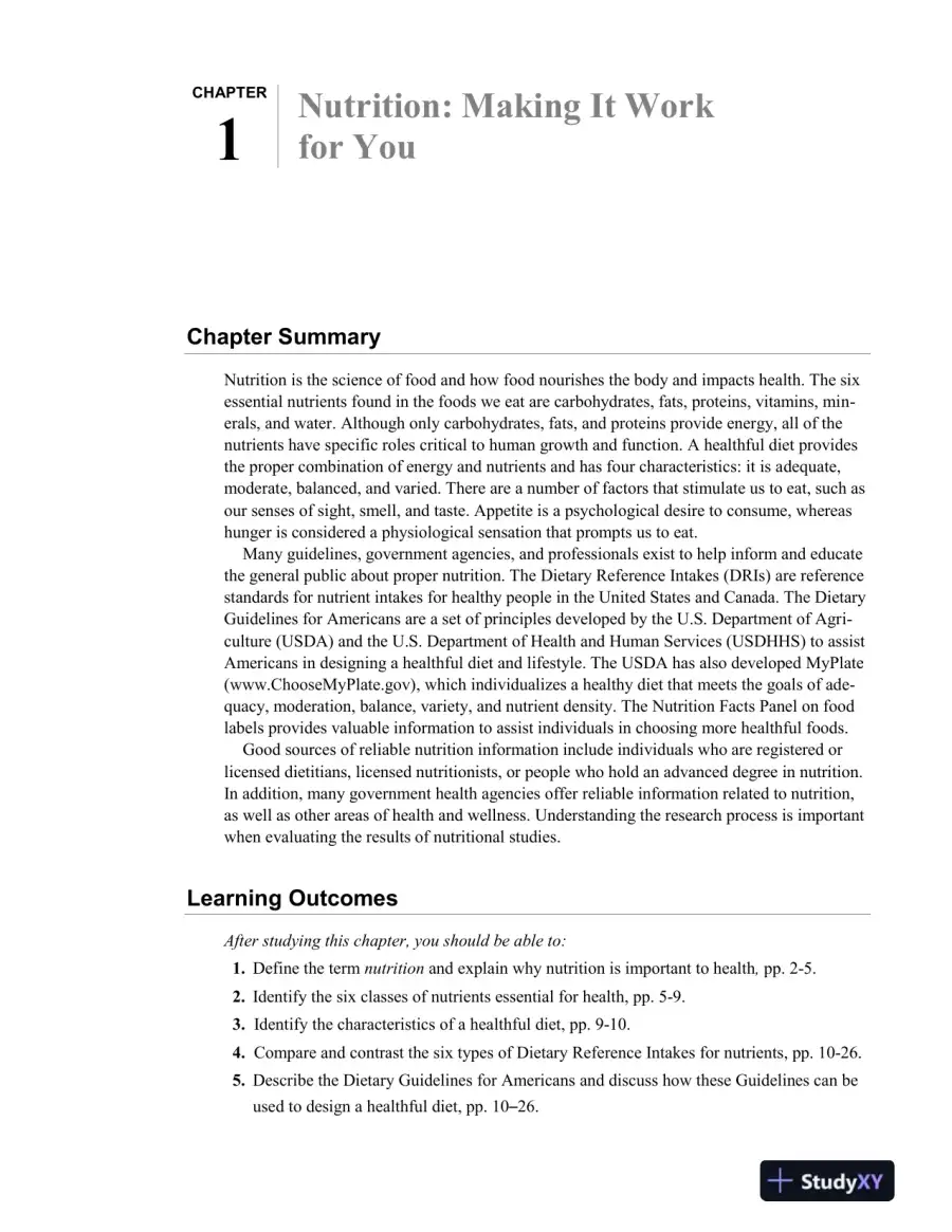 Solution Manual for Nutrition for Life, 4th Edition, page 4