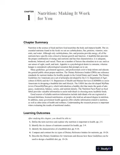 Solution Manual for Nutrition for Life, 4th Edition - Page 4 preview image