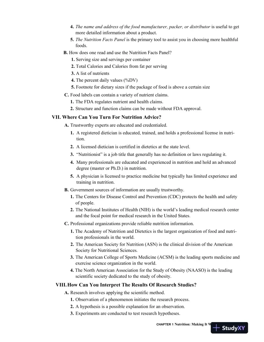 Solution Manual for Nutrition for Life, 4th Edition, page 8