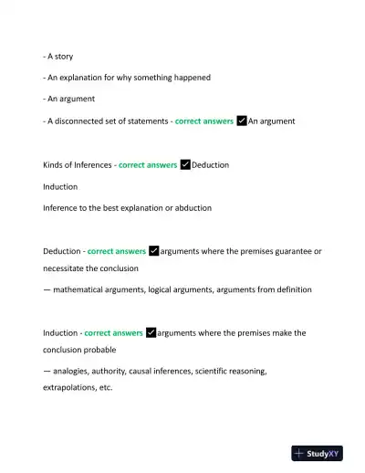 2023 WGU D265 Critical Thinking: Reason and Evidence Exam With Answers (124 Solved Questions) - Page 11 preview image