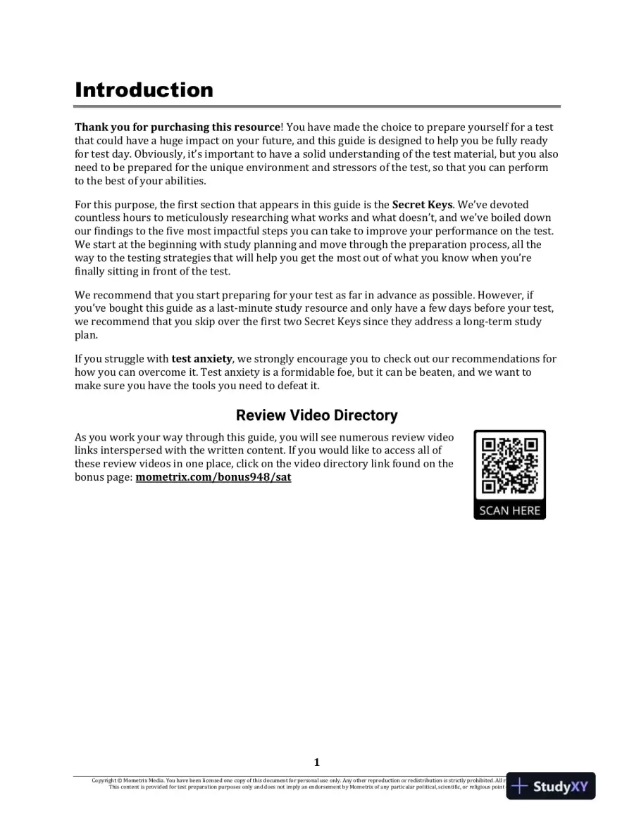 Digital SAT Study Guide 2024-2025: 3 Full-Length Exams, Math, Reading and Writing Sections, 9th Edition (2024), page 12
