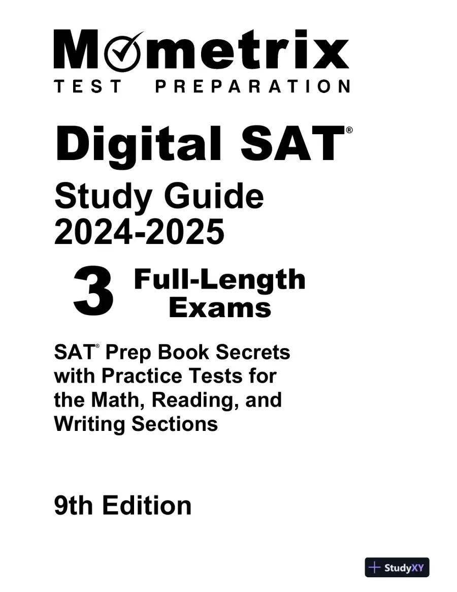 Digital SAT Study Guide 2024-2025: 3 Full-Length Exams, Math, Reading and Writing Sections, 9th Edition (2024), page 6