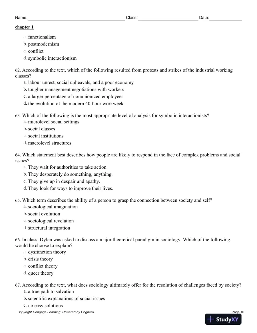 New Society 8th Edition Test Bank, page 11