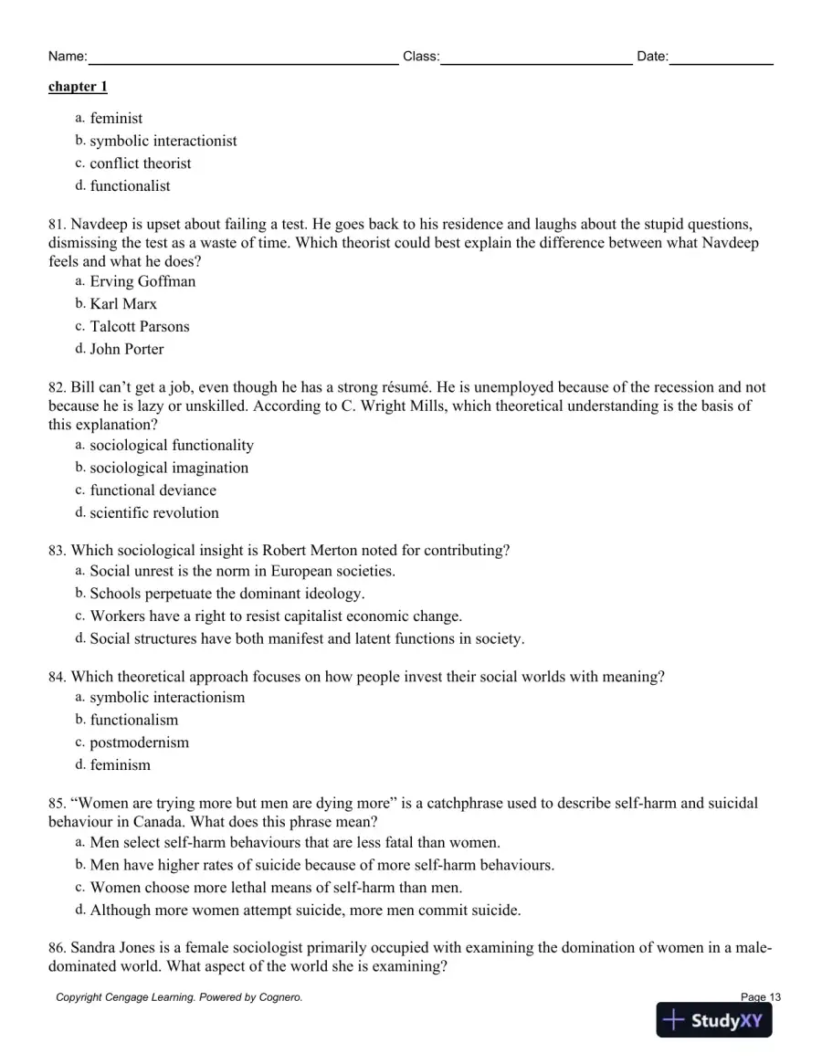 New Society 8th Edition Test Bank, page 14