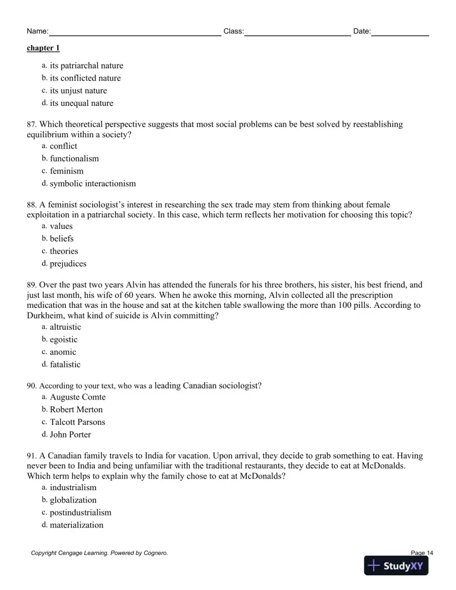 New Society 8th Edition Test Bank, page 15