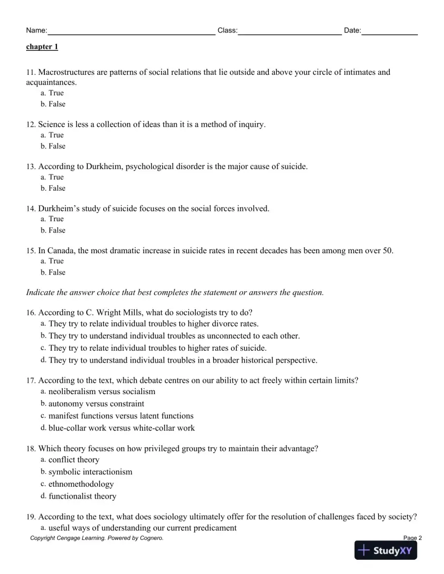 New Society 8th Edition Test Bank, page 3