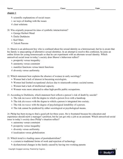 New Society 8th Edition Test Bank - Page 4 preview image