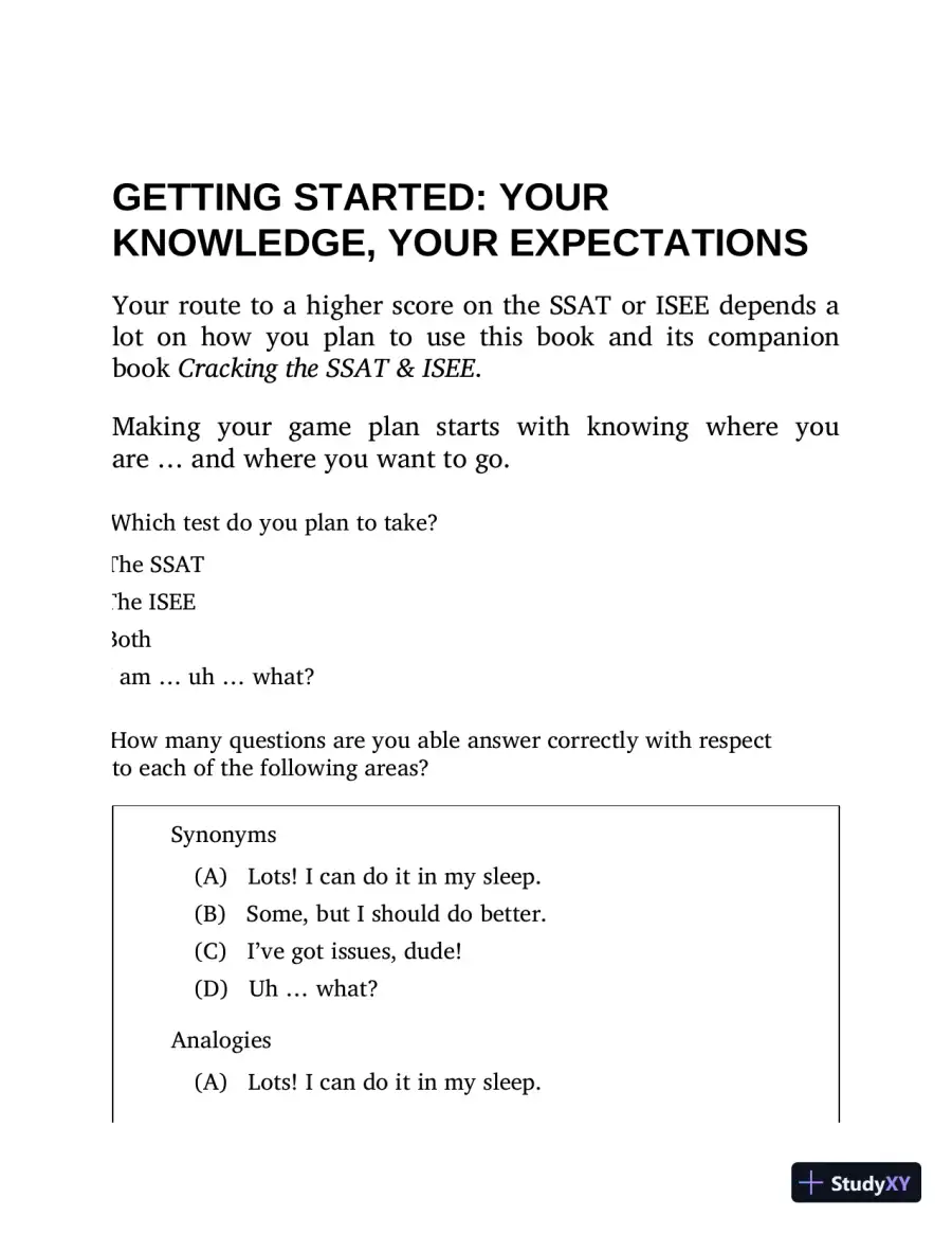 900 Practice Questions for the Upper Level SSAT and ISEE (2014), page 11