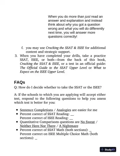 900 Practice Questions for the Upper Level SSAT and ISEE (2014) - Page 16 preview image