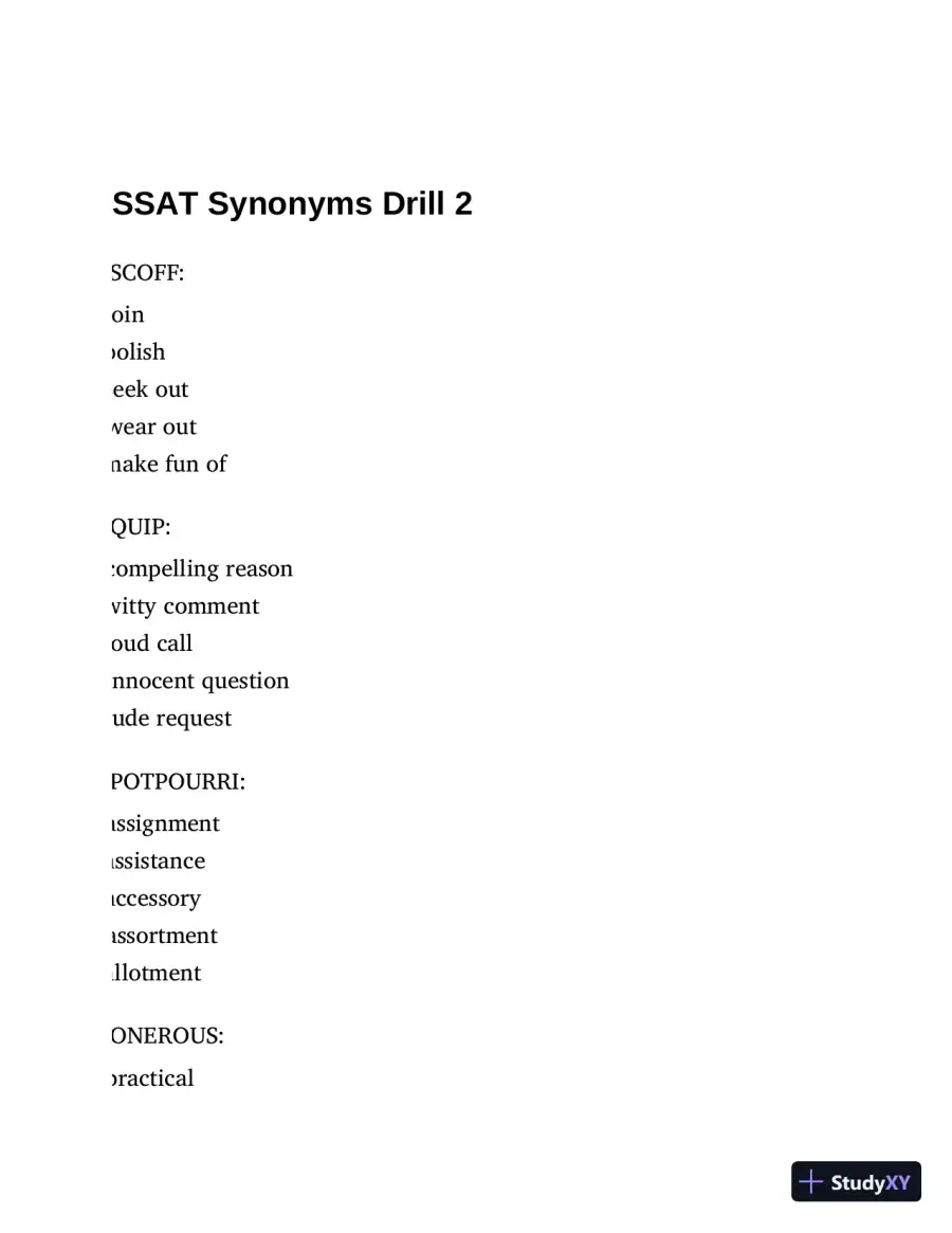 900 Practice Questions for the Upper Level SSAT and ISEE (2014), page 26