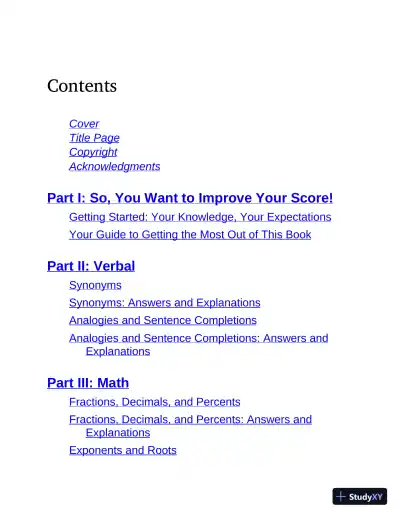 900 Practice Questions for the Upper Level SSAT and ISEE (2014) - Page 7 preview image