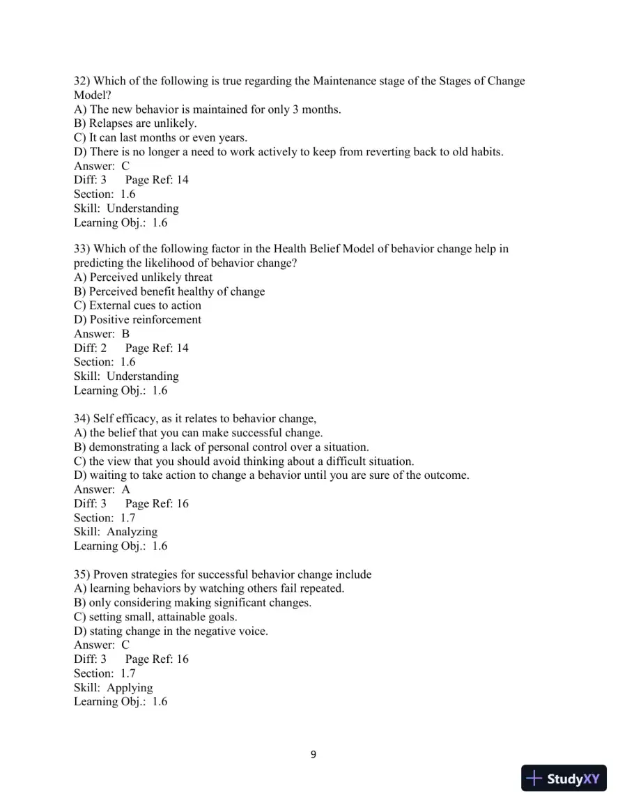 Test Bank for Choosing Health, 3rd Edition, page 10
