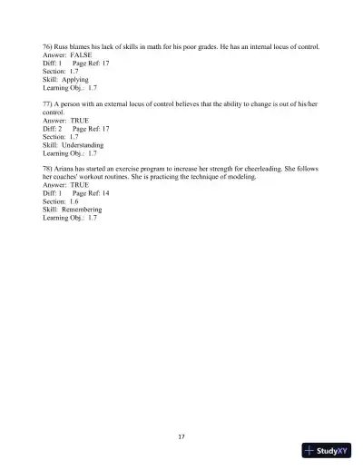 Test Bank for Choosing Health, 3rd Edition - Page 18 preview image