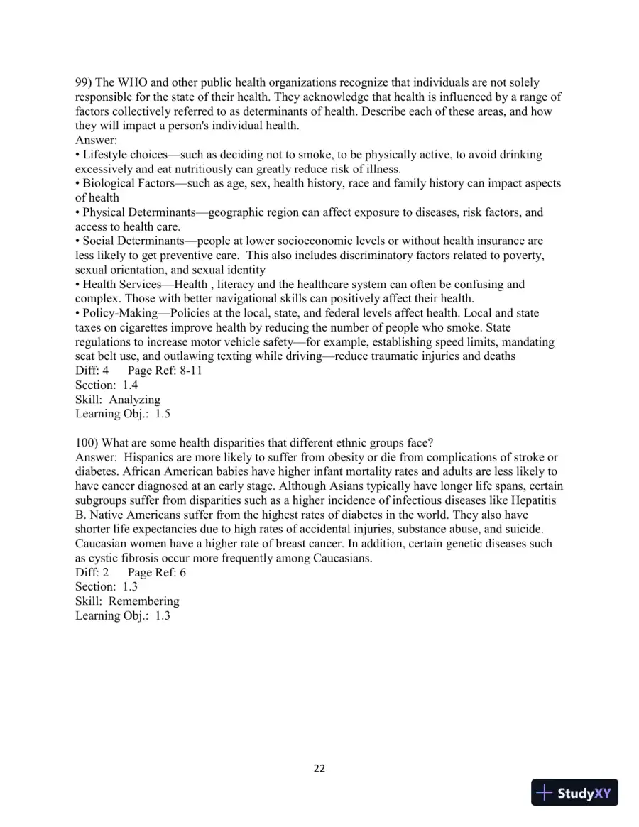 Test Bank for Choosing Health, 3rd Edition, page 23