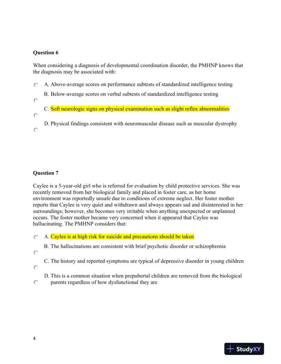 2021 NURS6660 Walden University Clinical Analysis Final Exam With Answers (75 Solved Questions), page 5