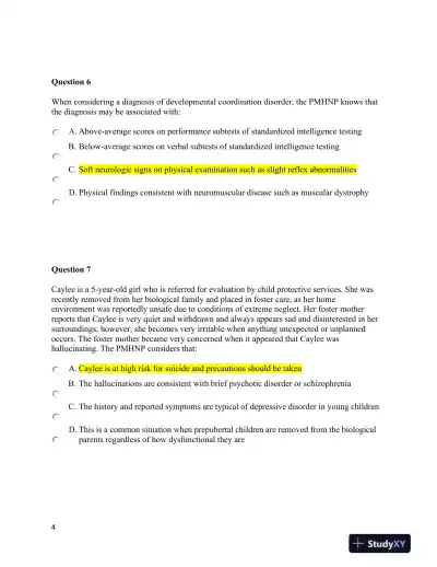 2021 NURS6660 Walden University Clinical Analysis Final Exam With Answers (75 Solved Questions) - Page 5 preview image