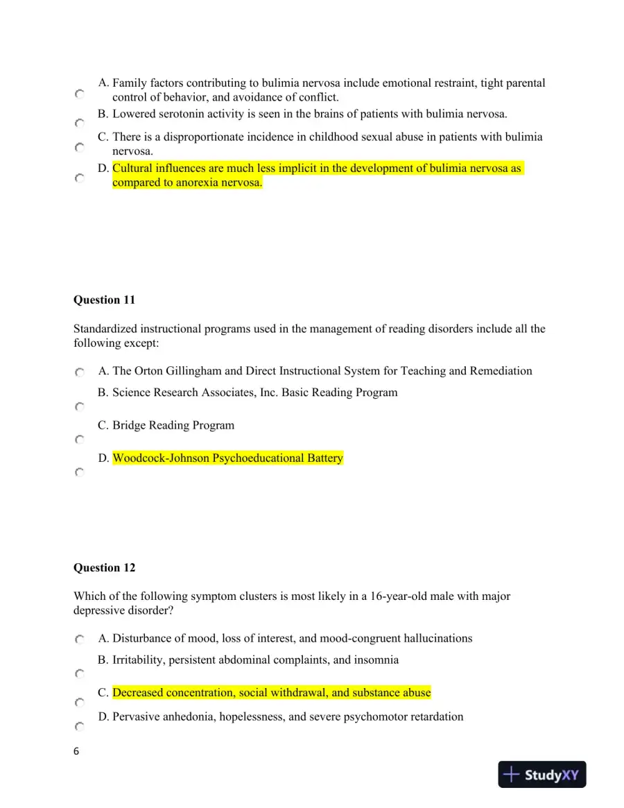 2021 NURS6660 Walden University Clinical Analysis Final Exam With Answers (75 Solved Questions), page 7