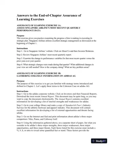 Strategic Management Concepts And Cases, 15th Global Edition Solution Manual - Page 14 preview image