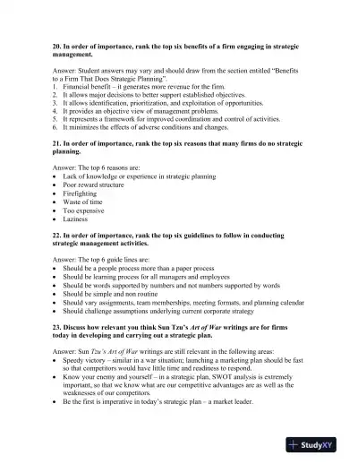 Strategic Management Concepts And Cases, 15th Global Edition Solution Manual - Page 8 preview image