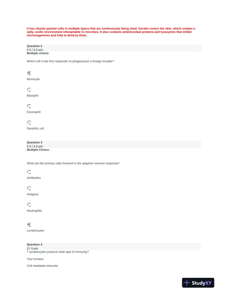 NURS231 Pathophysiology Module 3 With Answers (27 Solved Questions), page 3