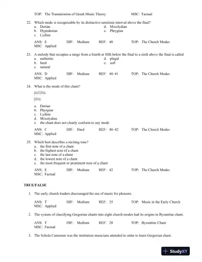 A History of Western Music Ninth Edition Test Bank - Page 15 preview image